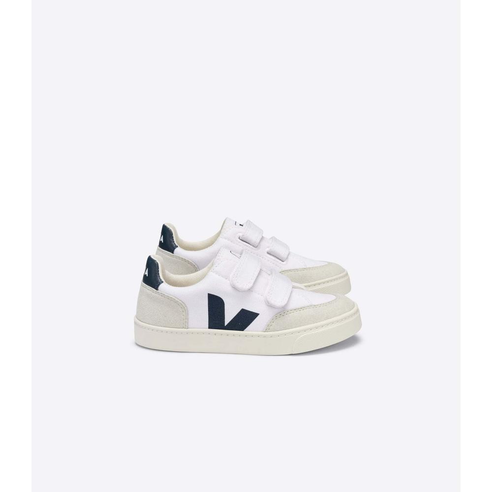 Veja V-12 CANVAS Kids\' Sneakers White | NZ 884DFM